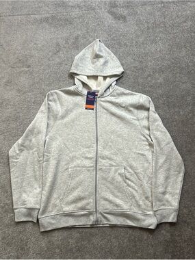 Gray Zip Up Hoodie L
